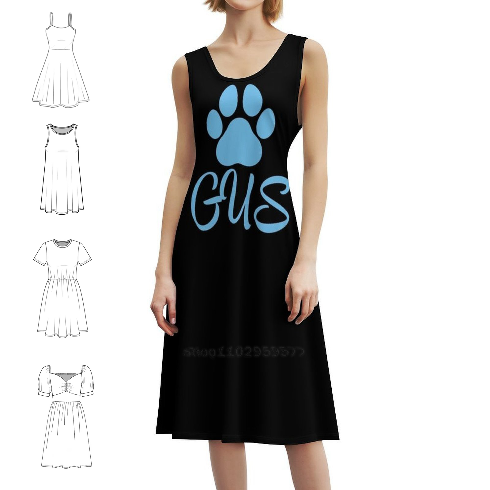 Blue Dog Name Gus Boho Chic Dr - Women Fashion Dress Names recension och pris