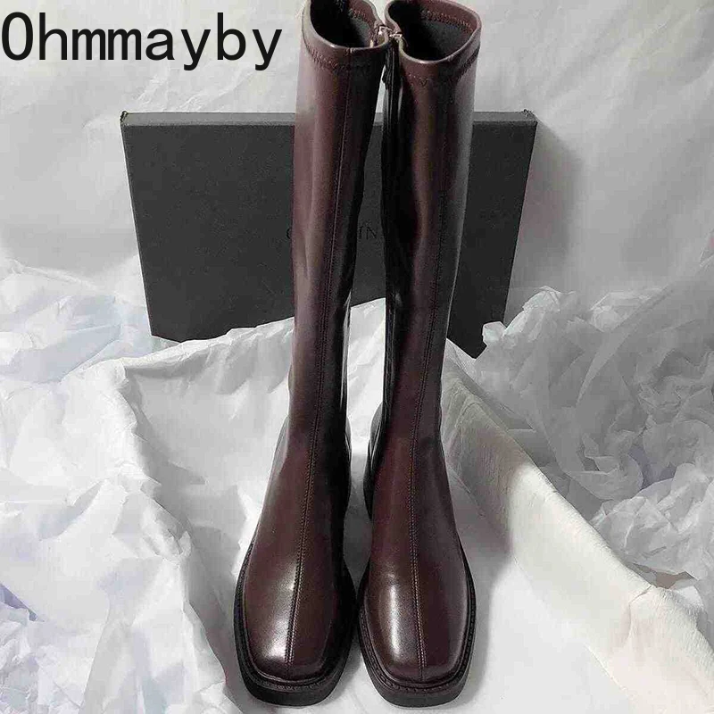 Vintage Thick Heel Women Knee  - Women'S Fashion Knee High Boots recension och pris