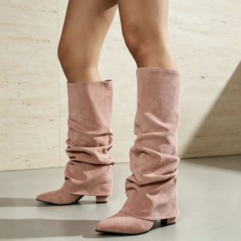 Fashion Retro Pointed Toe Plea - Women'S Fashion Knee High Boots recension och pris