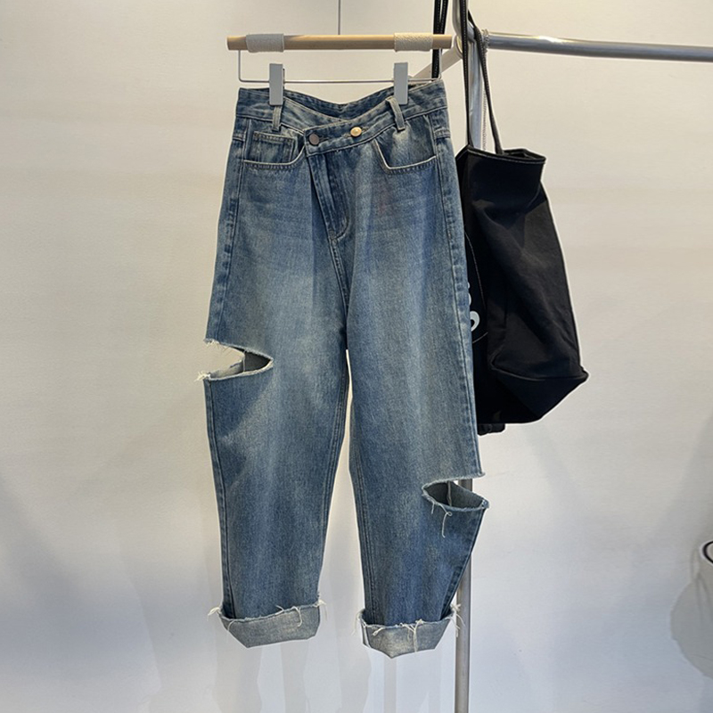 Summer Women Ripped Jeans High - Women'S Fashion Korea recension och pris