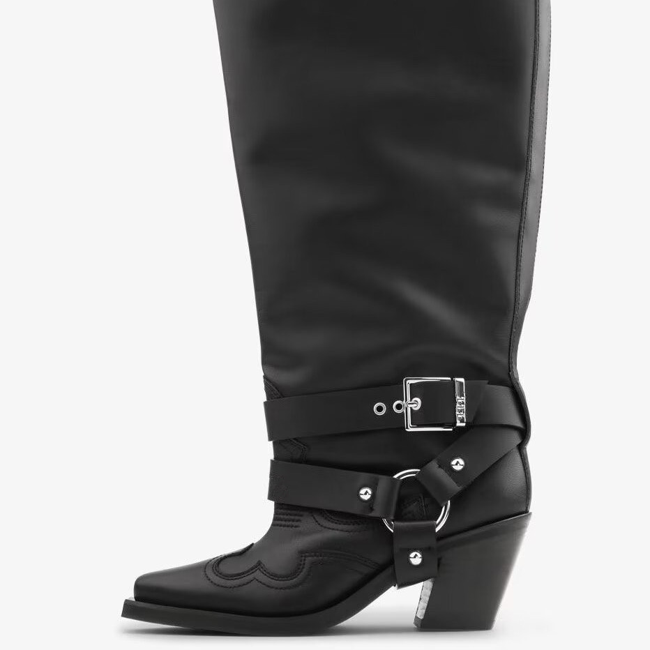 Women's Black Leather Knee Hig - Women'S Fashion Knee High Boots recension och pris